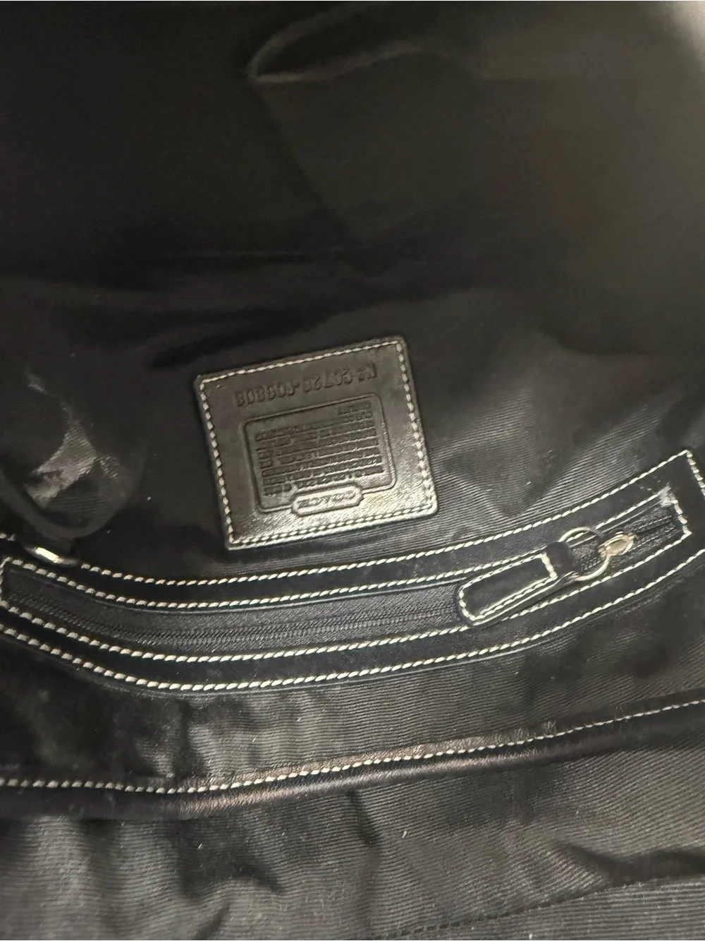 Coach Black and Gray Mini C Signature SoHo Buckle Flap Hobo-EUC